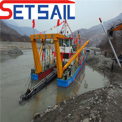 Dredger de succión de cortador personalizado para arena de río Distancia máxima de descarga 6000m