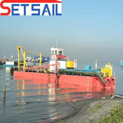 Fabricado 16 pulgadas cortador dragado de succión para el mar Profundidad máxima de dragado 13 metros propulsado diesel
