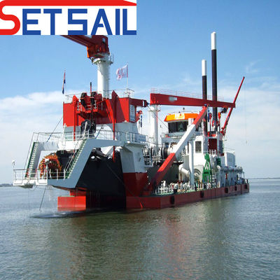Profundidad sonido cortador de tornillo hidráulico succión equipo de excavación de arena Cummins motor diesel
