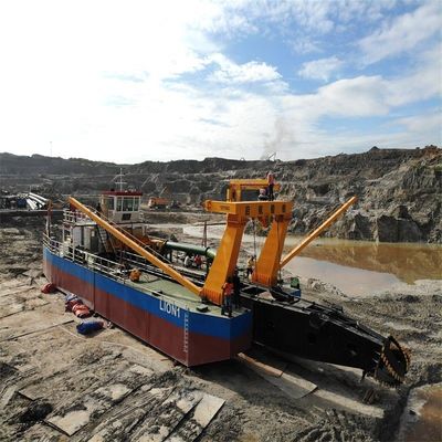 180000.000kg de peso bruto cortador excavadora de succión con capacidad de potencia del motor de 1000m3/h