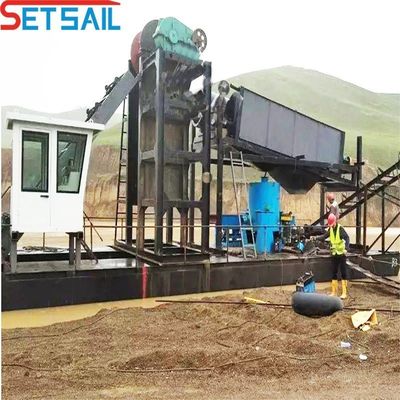 60m3-300m3 Capacidad de la cadena completa de cubo de la draga de diamantes para el lago diseño personalizado