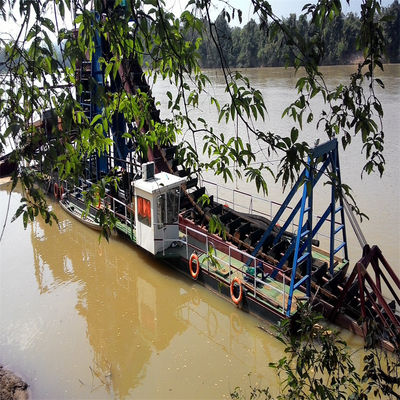 Vibración Chut Chain Bucket River Mining Dredger para extracción de oro Profundidad de dragado 2-30m
