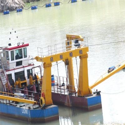 Cortador de arena con motor diésel Excavadora de succión para el dragado de barro de río Profundidad 0,5 metros -30 metros