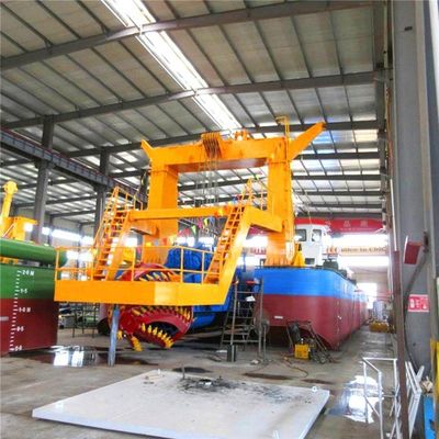 Cortador de arena con motor diésel Excavadora de succión para el dragado de barro de río Profundidad 0,5 metros -30 metros