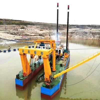 160m3-5000m3 Capacidad de motor diesel cortador excavadora de succión para arena de río y barro de lago