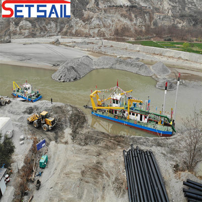 800m3 cortador de flujo de agua bomba de arena dragadora con vela fija y sistema hidráulico Rexroth