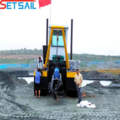 Motor auxiliar de 224kw 12 pulgadas cortador de arena de río excavadora de succión con ciclón de hierro fundido