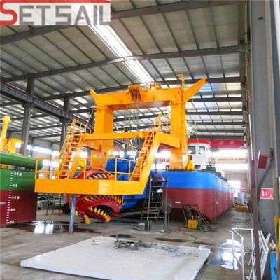 Dredger de succión de corte duradero para bombeo submarino y distancia de descarga de 800-6000 m