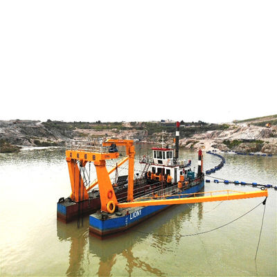 Dredger de succión de corte duradero para bombeo submarino y distancia de descarga de 800-6000 m