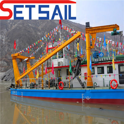 Dredger de aspiración de corte hidráulico de arena de río y barro personalizado para operaciones de dragado