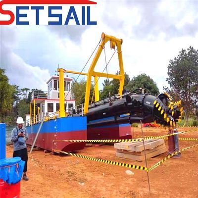 Dredger de aspiración de corte hidráulico de arena de río y barro personalizado para operaciones de dragado