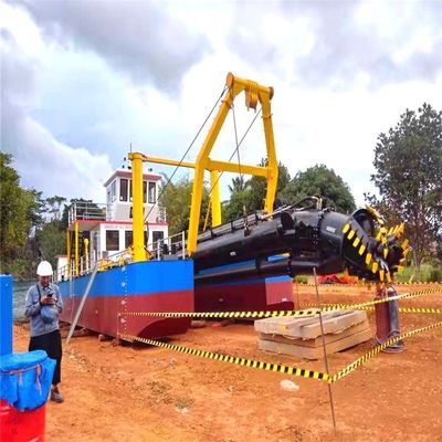 16 pulgadas cortador de la bomba de arena excavadora de succión con 70kw de la cabeza de corte de la potencia y la vara de anclaje