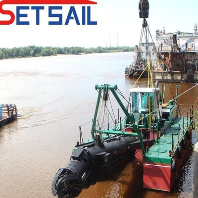 Dredger de succión de cortador personalizado para arena de río Distancia máxima de descarga 6000m