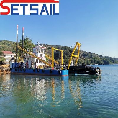 Fabricado 16 pulgadas cortador dragado de succión para el mar Profundidad máxima de dragado 13 metros propulsado diesel
