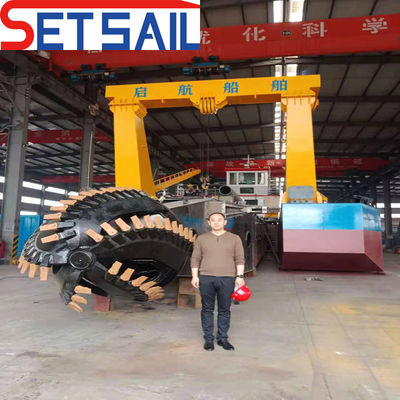 Cabeza de la bomba 39-65m Corte hidráulico de puerto Equipo de dragado de succión para arena y sedimento