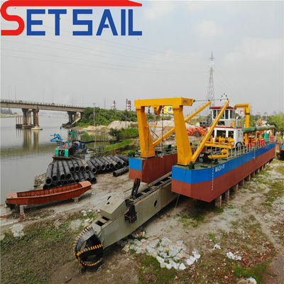 39-65m Cabeza de bomba Siemens Cortador PLC Equipo de dragado por succión para dragado en río