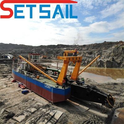 500-5000m Distancia de descarga Proceso de corte de barro del lago Succión excavadora de sedimentos para arena del río