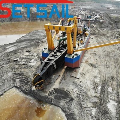 500-5000m Distancia de descarga Proceso de corte de barro del lago Succión excavadora de sedimentos para arena del río
