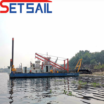 Máquina de dragado por succión de cortador para excavar arena de río y consumo de combustible 34L-500L