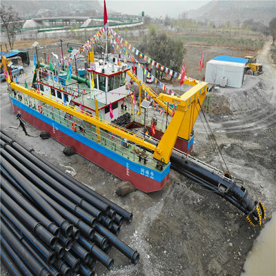 Excavadora de succión de corte completo con estación de refuerzo 250ND-800ND Tamaño de la bomba y cabeza de 39-65m