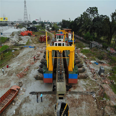 Excavadora de succión de corte completo con estación de refuerzo 250ND-800ND Tamaño de la bomba y cabeza de 39-65m