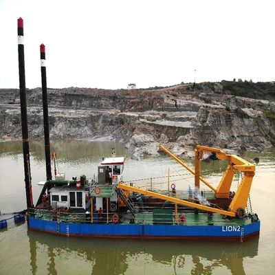 450-20000m3 Flujo de agua Anchor Boom Cutter Succión de barro máquina de dragado con medidor de flujo