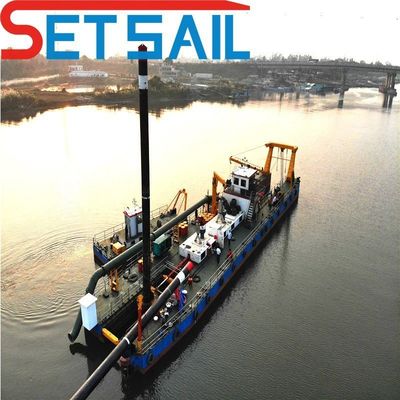 Excavadora de succión de corte en el río con motor auxiliar Potencia de Cummins 100kw-2000kw