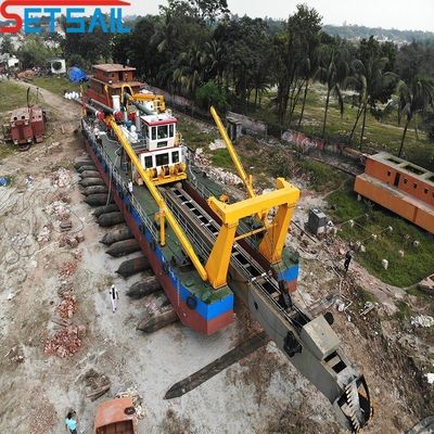Excavadora de arena de succión de 12 pulgadas con sistema de mornitoring y potencia de cabeza de corte de 108kw
