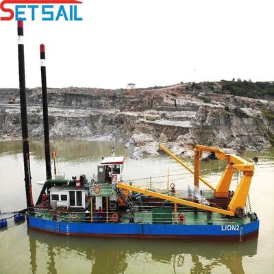 Excavadora de arena de succión de 12 pulgadas con sistema de mornitoring y potencia de cabeza de corte de 108kw
