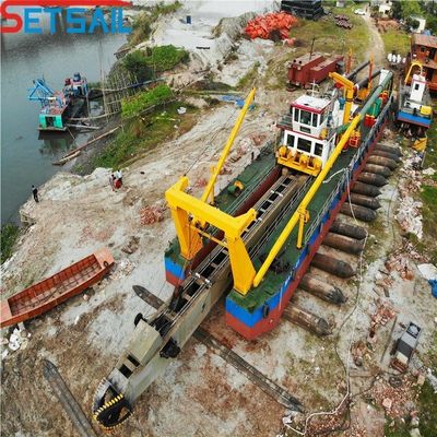 Excavadora de succión de cortador de 10 pulgadas con motor diesel y diámetro de cabeza de corte de 1200 mm