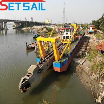 Cortador de motores diesel de 10 pulgadas Excavadora de succión con boom de anclaje Alturas totales de 1,48 metros
