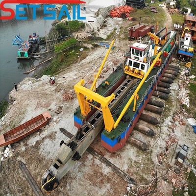 Cortador de motores diesel de 10 pulgadas Excavadora de succión con boom de anclaje Alturas totales de 1,48 metros