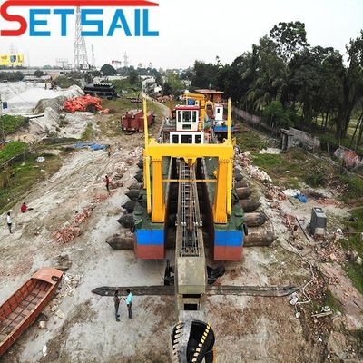 Cortador de motores diesel de 10 pulgadas Excavadora de succión con boom de anclaje Alturas totales de 1,48 metros