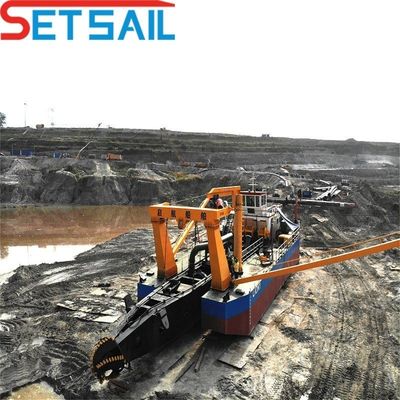 Dredger de 10 pulgadas con bomba de succión para arena de río dentro de 8 metros de profundidad de dragado