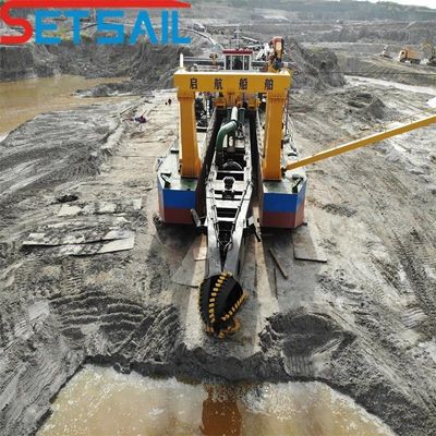 Dredger de 10 pulgadas con bomba de succión para arena de río dentro de 8 metros de profundidad de dragado