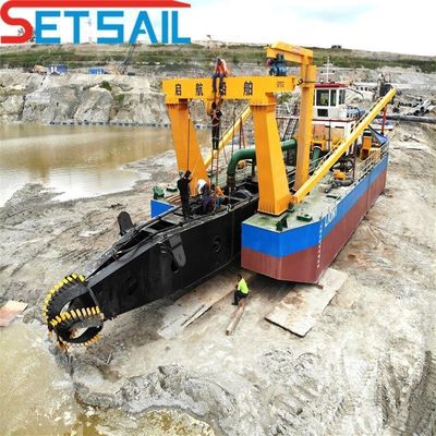 Dredger de 10 pulgadas con bomba de succión para arena de río dentro de 8 metros de profundidad de dragado