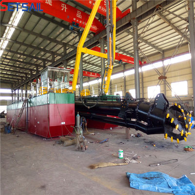 Cumins 122kw potencia del motor auxiliar 10 pulgadas cortador de succión excavadora de arena con transporte