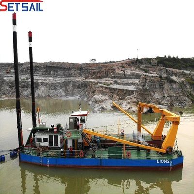 Cumins 122kw potencia del motor auxiliar 10 pulgadas cortador de succión excavadora de arena con transporte
