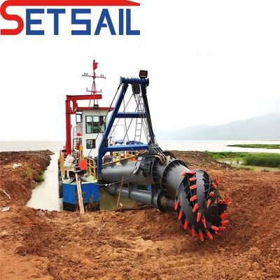 Excavadora hidráulica de succión con distancia de descarga de 15 km y motor diesel importado