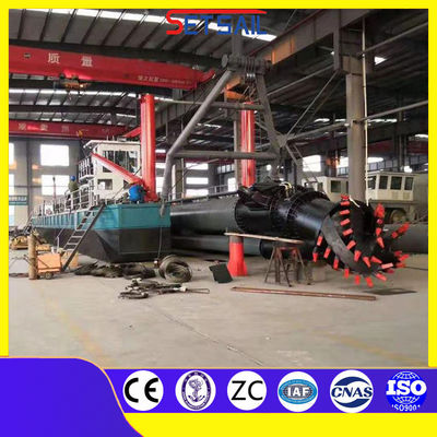 Máquina de dragado de succión de cortador de 10 pulgadas para arena cabeza personalizada personalizada 53 metros
