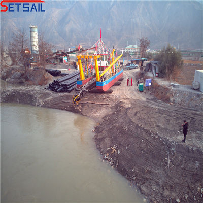 31.1 Meter longitud total EE.UU. conjunto vela 10 pulgadas cortador de succión de sedimento excavadora con dientes cortadores