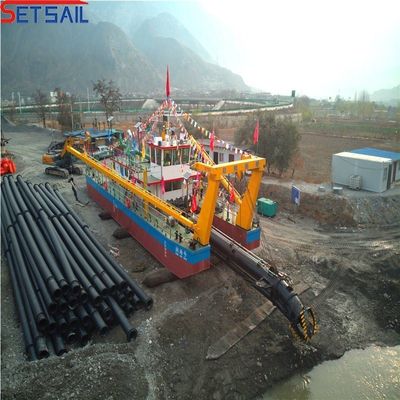 31.1 Meter longitud total EE.UU. conjunto vela 10 pulgadas cortador de succión de sedimento excavadora con dientes cortadores