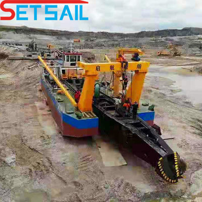 Potencia de la cabeza del cortador de 50kw 8 pulgadas Cortador de succión de excavación con bomba de arena de Rexroth Hydraulic