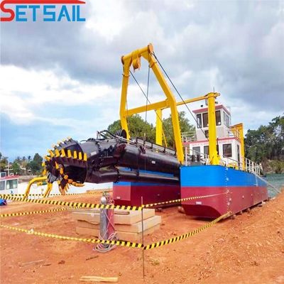 Medidor de flujo de agua Motor hidráulico cortador de cabeza cortador de succión dragadora con medidor de presión