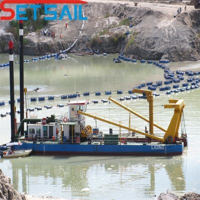 Flujo de agua 800m3 motor diesel 8 pulgadas cortador excavadora de succión con solicitud personalizada