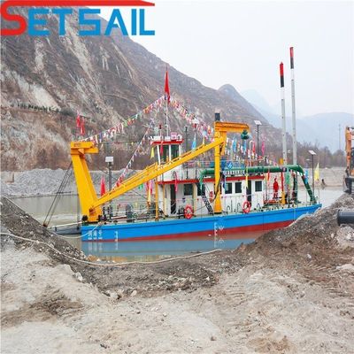 Excavadora de succión de 8 pulgadas con bomba de arena submarina Peso total 85 toneladas