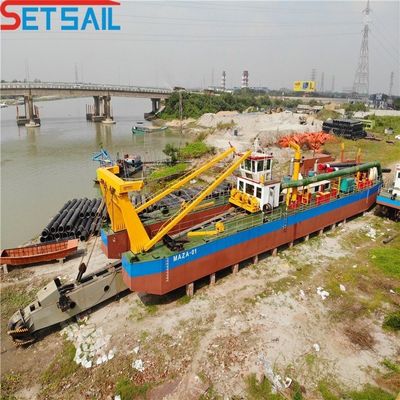 Ancho total 5,5 metros personalizado hecho en 8 pulgadas de río excavadora de arena