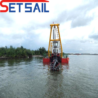Transporte de carretillas opcional pequeño motor diesel cortador de succión draga para río y lago