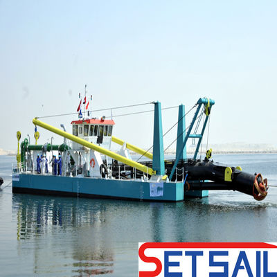 Cortador de control hidráulico Excavadora de succión para extracción de barro Motor diesel Cummins