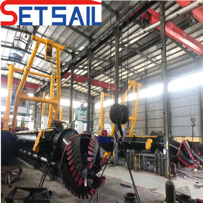Potente Cumins 100kw motor de 8 pulgadas cortador de succión del lago excavador de barro para excavar arena